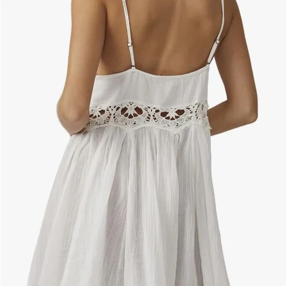 Free People | Dresses | Free People Womens Llektracotton Lace Trim Mini  Dress Whit | Poshmark